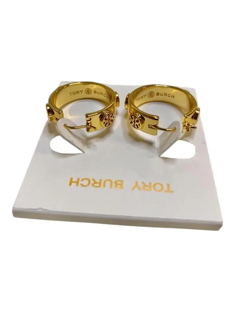 Tory Burch Miller Huggie Hoop Earrings- NWT